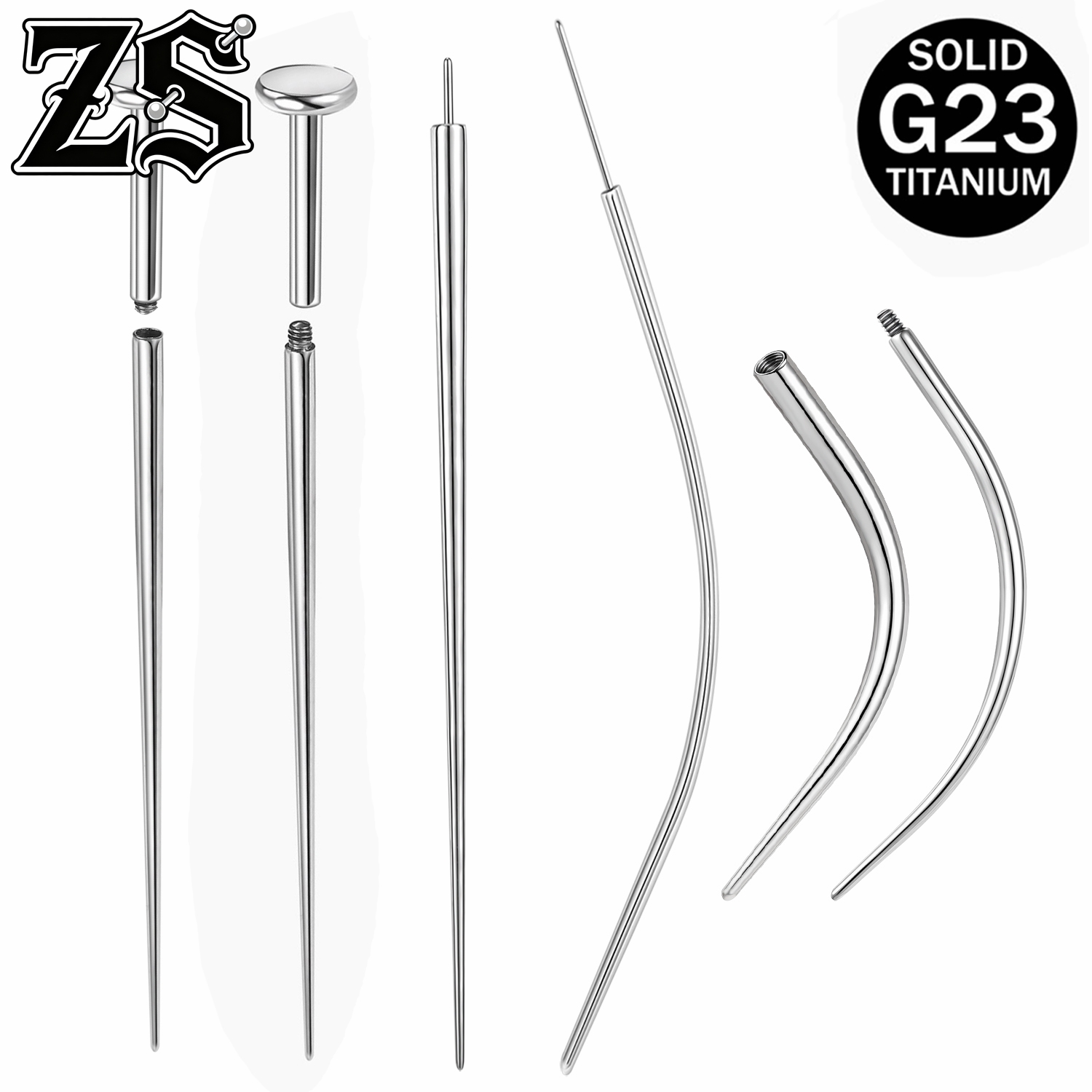 Zs Body Jewelry - Титановый стальной соединительный штифт ZS ASTM