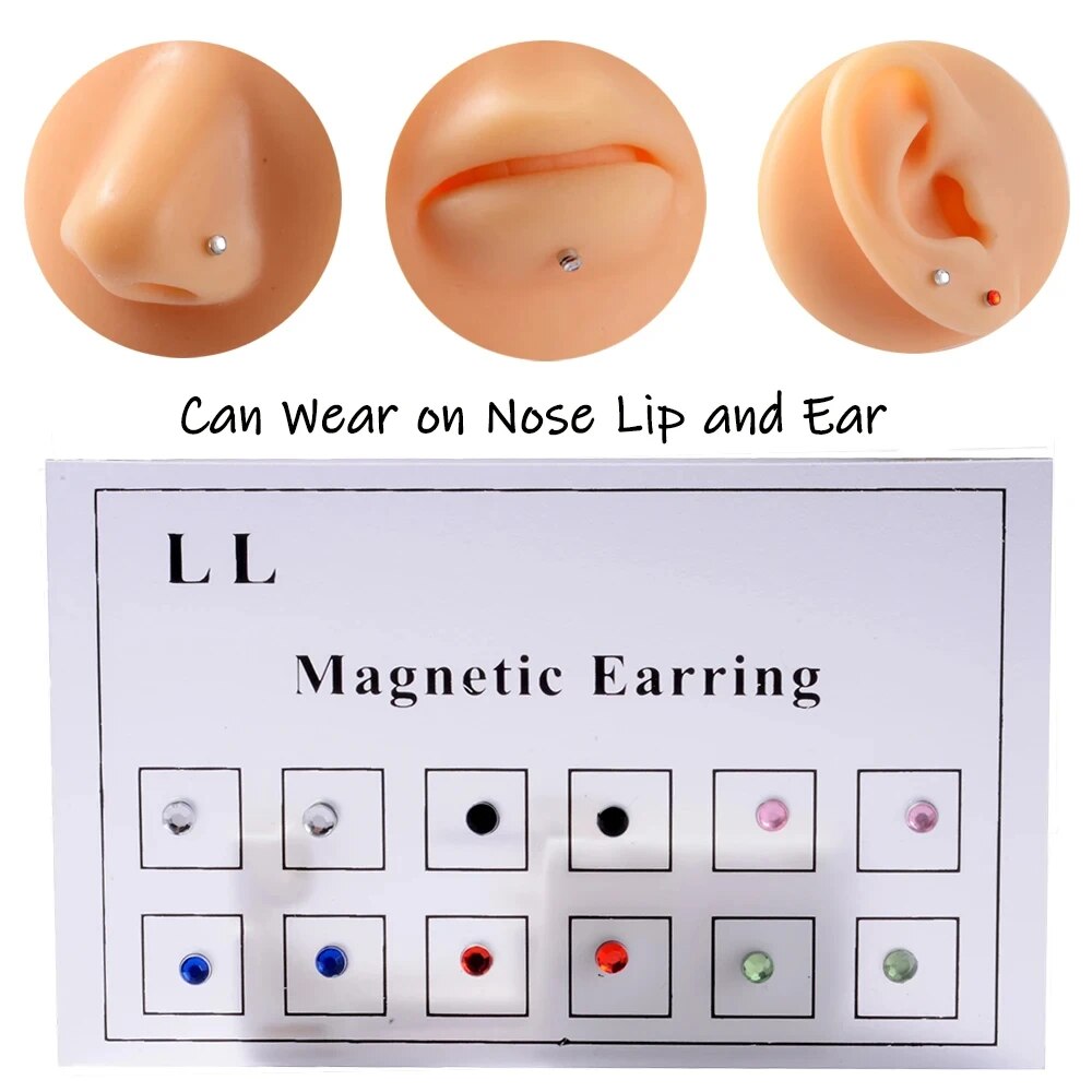 Body Jewelry Nose Studs - 12 шт./карта поддельный дерьмо без пирсинга
