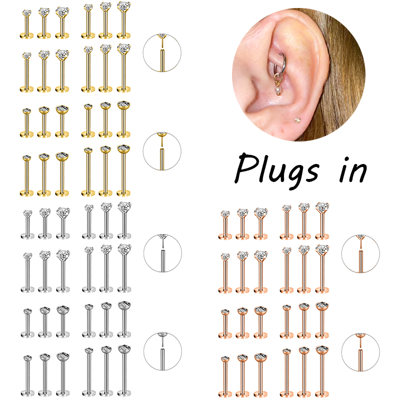 Zs Body Jewelry - ZS 3 шт./лот, серьги из нержавеющей