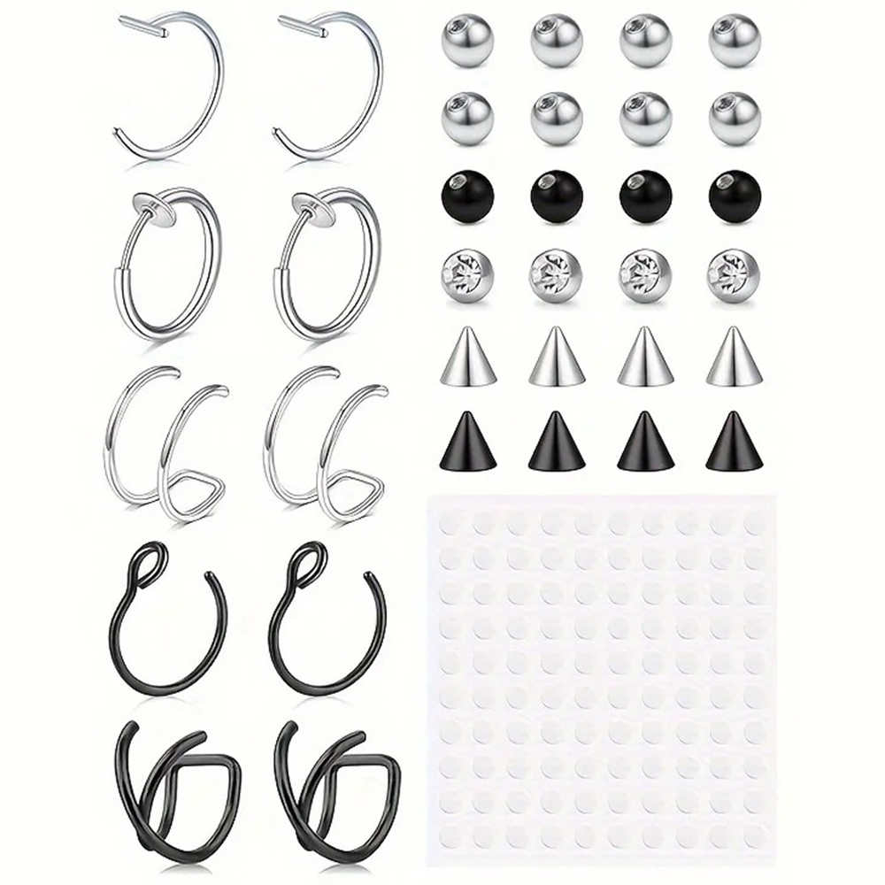 Body Jewelry Nose Studs - Фальшивые пирсинги, фальшивые кольца для губ,
