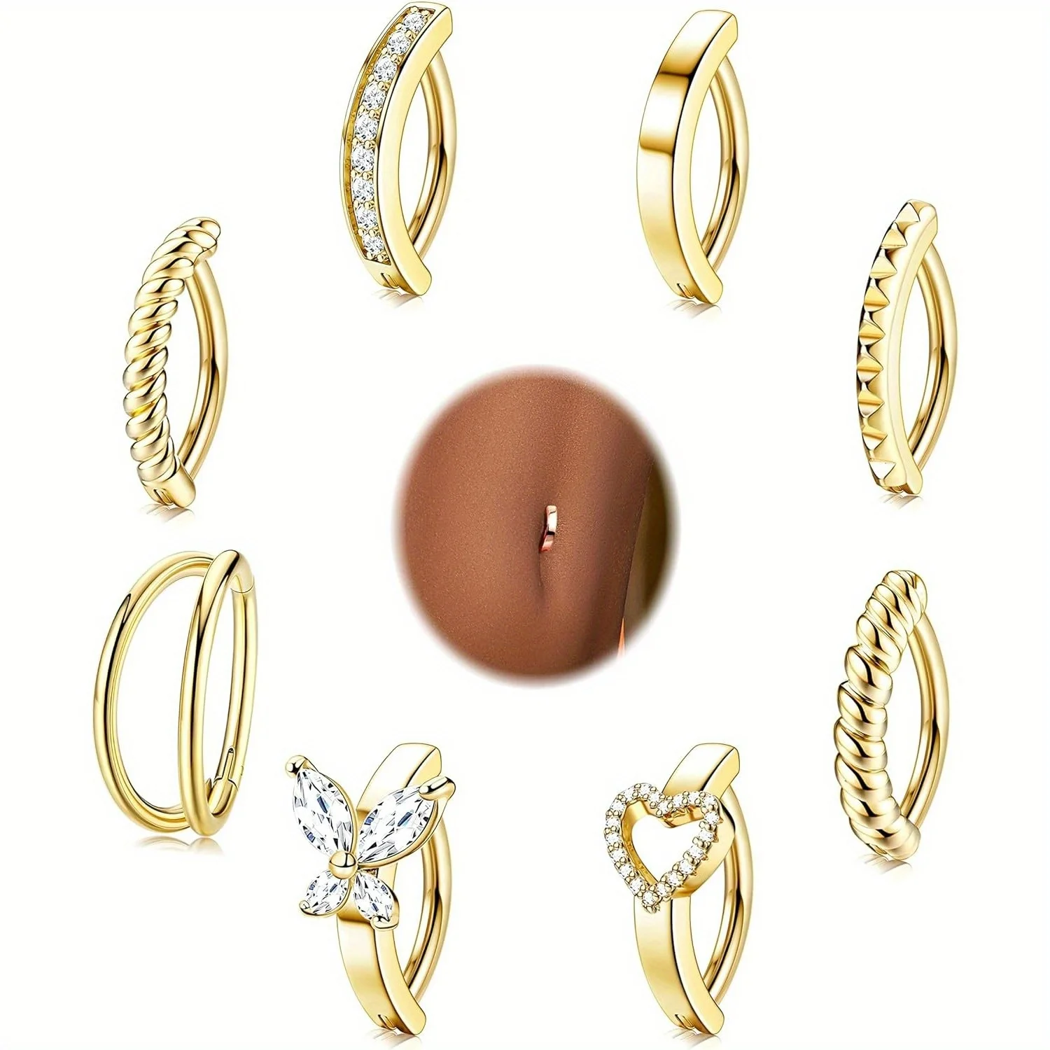 Belly Bar Titanium - Bobisty 1 шт., кольцо для пупка
