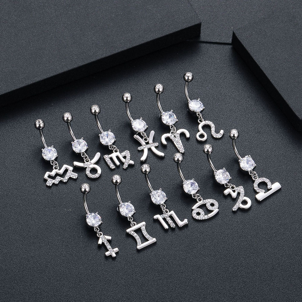Body Jewelry Barbell - 12 созвездий серия пирсинг-серьги для пупка