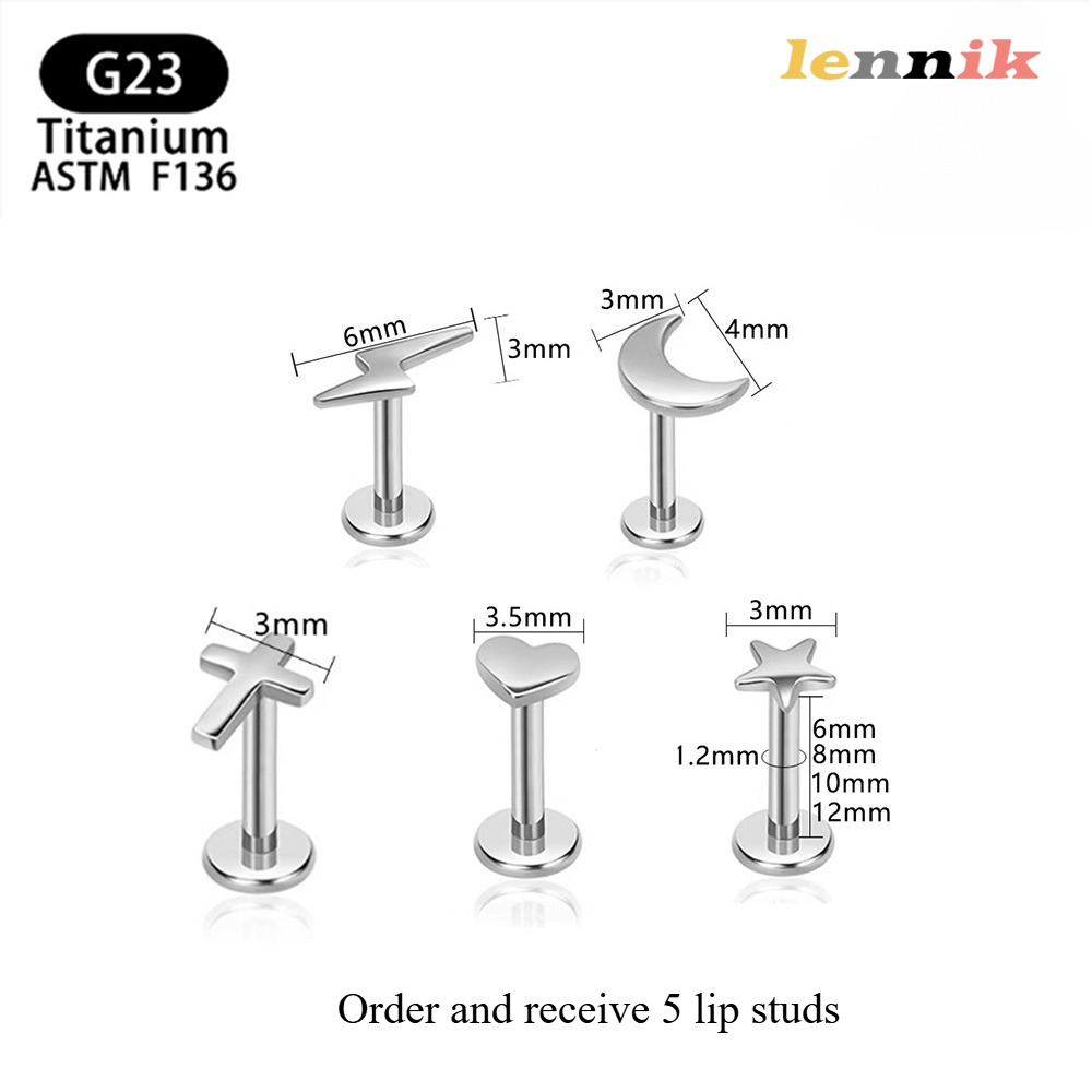 Body Jewelry Titanium - LENNIK F136 Титановый сплав Крест Сердце