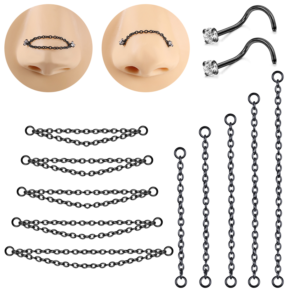 Zs Body Jewelry - AOEDEJ 1 шт., черная пластина, цепочки
