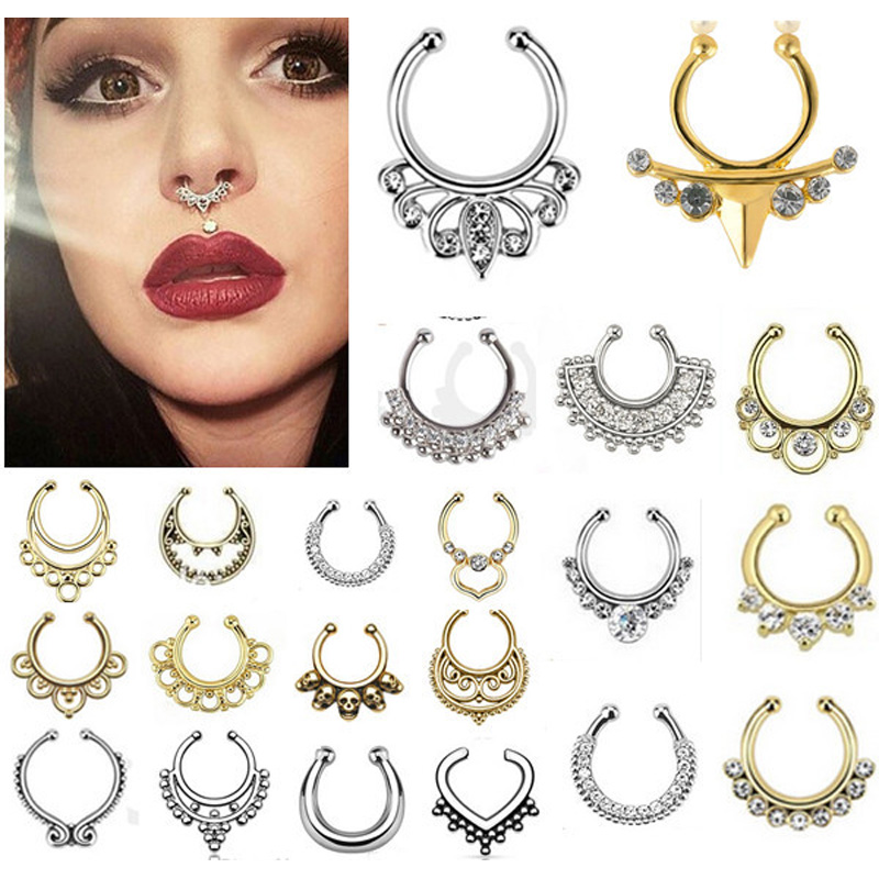 Body Jewelry Nose Studs - Индийский кристалл Snag в носу для