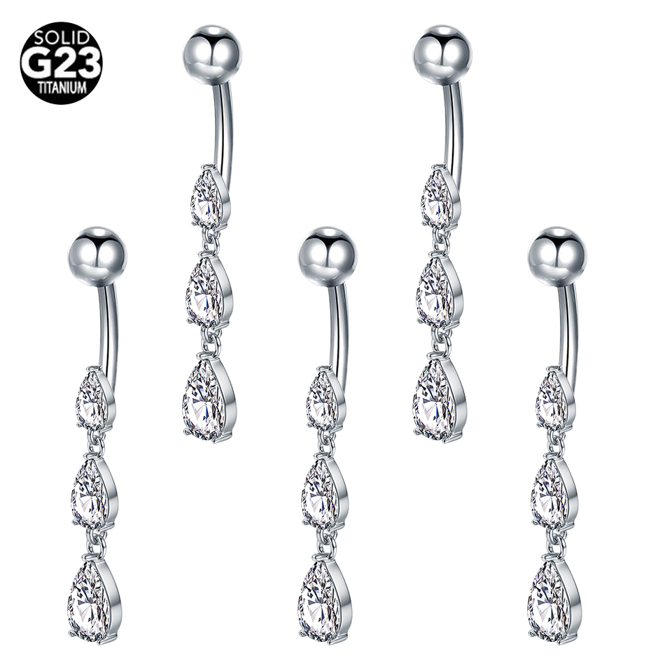Belly Bar Titanium - 1/5 шт. титан 14 г висячие