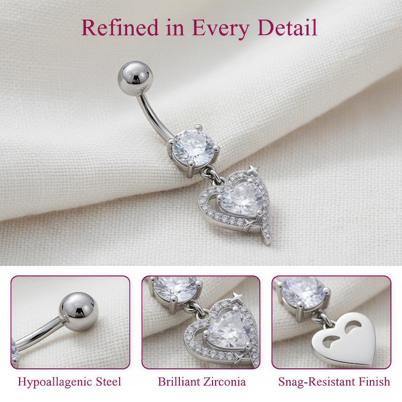 Body Jewelry Barbell - 1 шт. Изысканное украшение для пупка