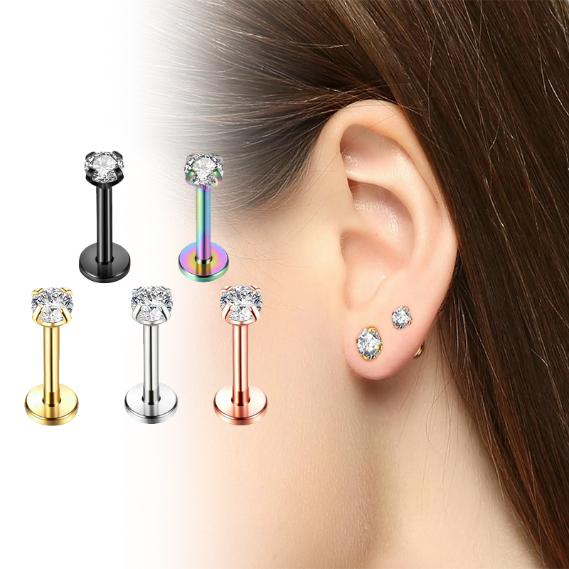 Серьги-гвоздики из титана 16G  – обзор и цена Body Jewelry Titanium
