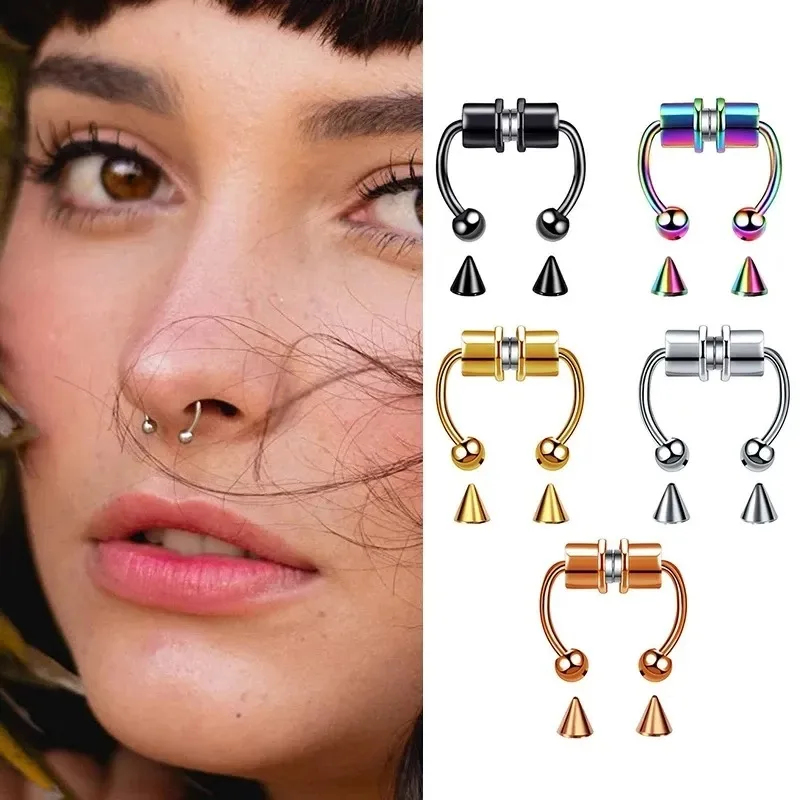 1/2/3 шт. фальшивые магнитные  – обзор и цена Body Jewelry Nose Studs