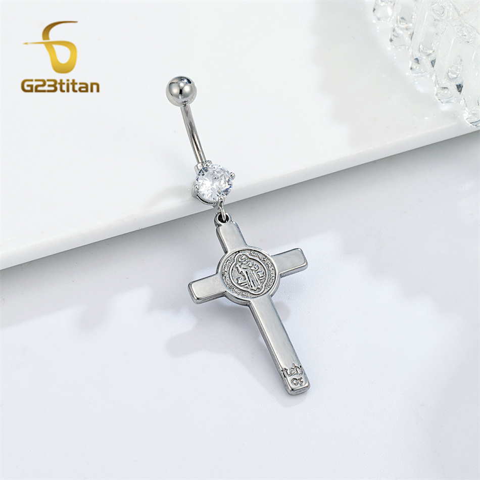 Античные серебряные подвески в – обзор и цена Belly Bar Titanium