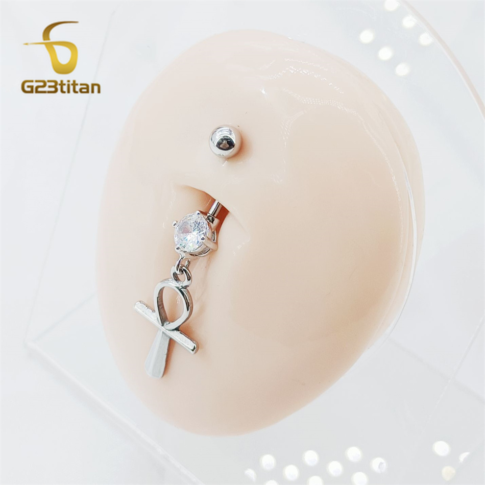 Античные серебряные подвески в – обзор и цена Belly Bar Titanium