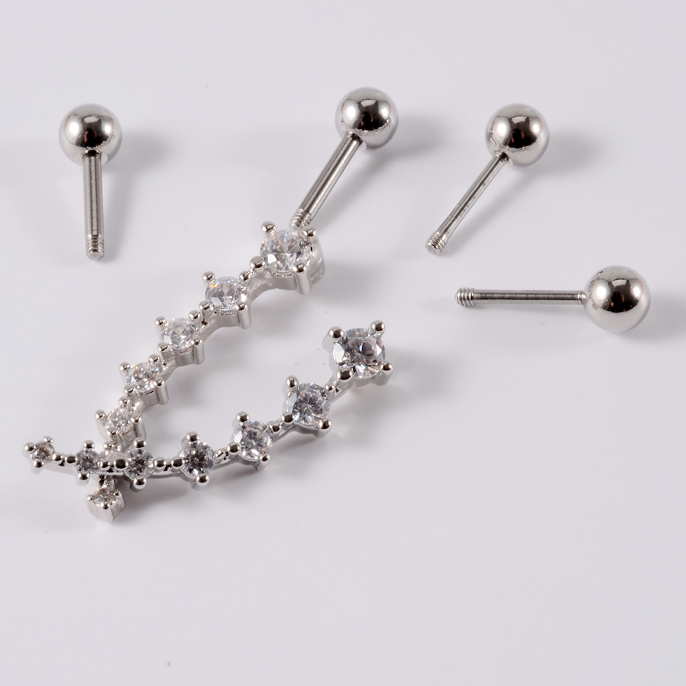 Серьги-гвоздики из нержавеющей – обзор и цена Body Jewelry Barbell
