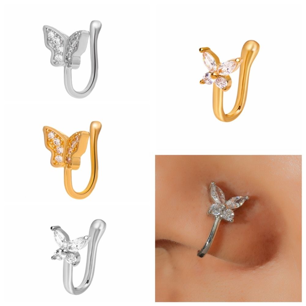 Кольцо для носа с бабочкой из  – обзор и цена Body Jewelry And Earrings