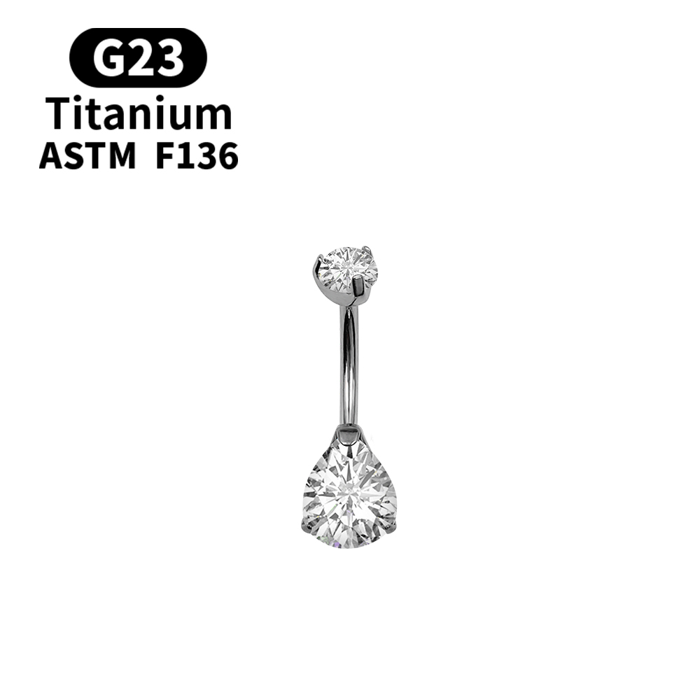 Кольцо для пирсинга пупка 14G  – обзор и цена Belly Bar Titanium