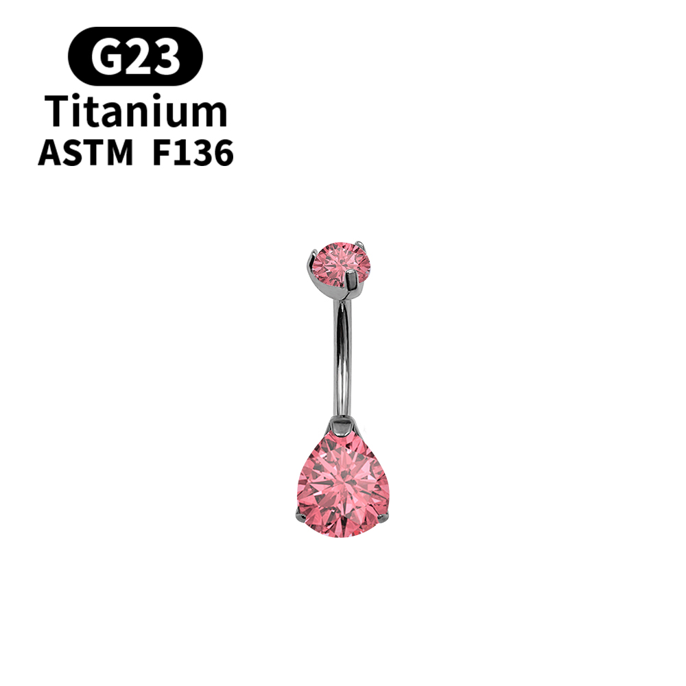 Кольцо для пирсинга пупка 14G  – обзор и цена Belly Bar Titanium