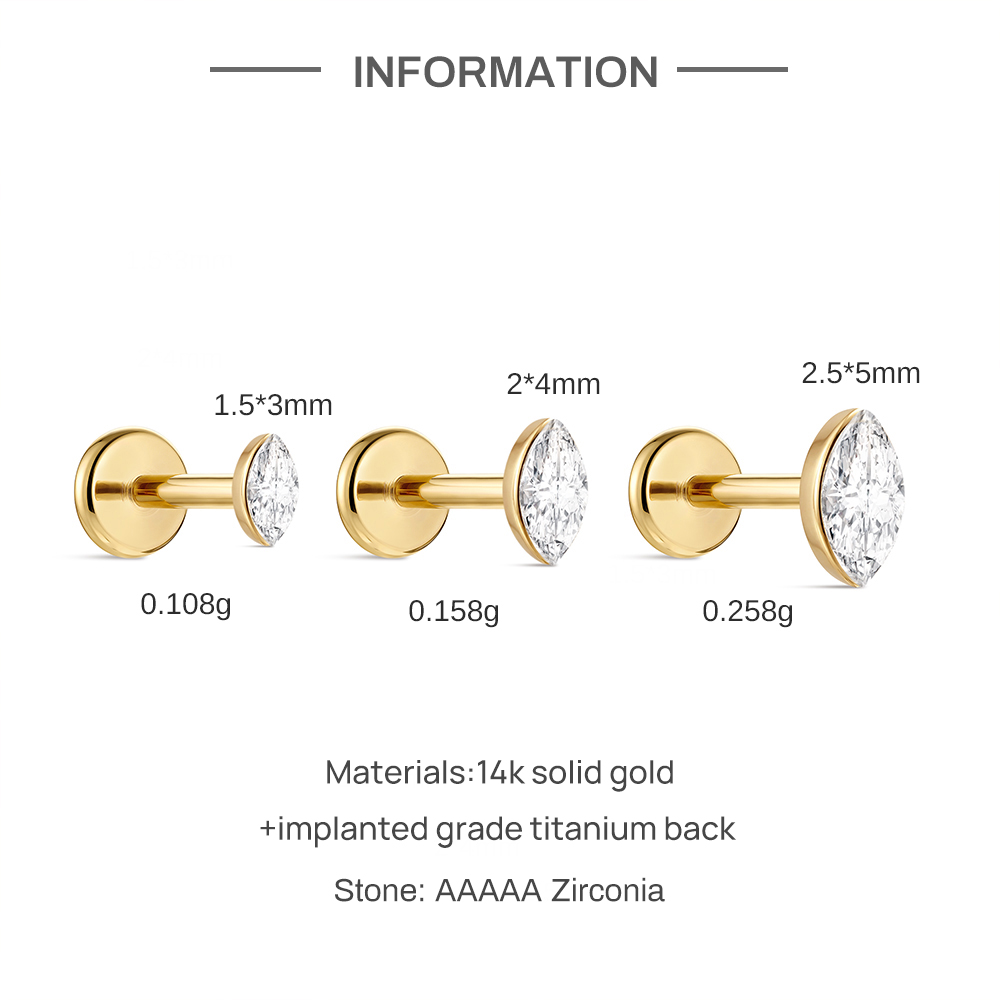 Серьга-гвоздик CANNER, 1 шт.,  – обзор и цена Body Jewelry Titanium