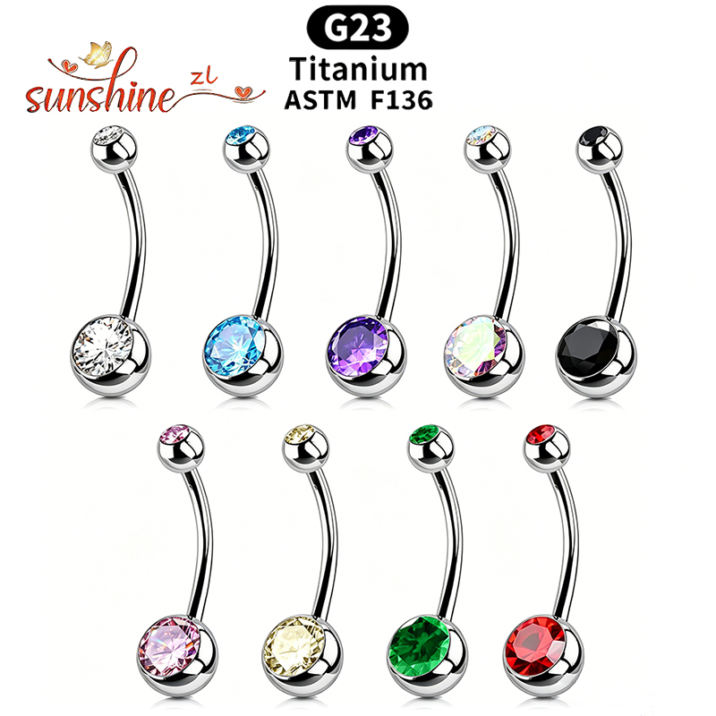 1 шт. титановый пирсинг G23 с  – обзор и цена Belly Bar Titanium
