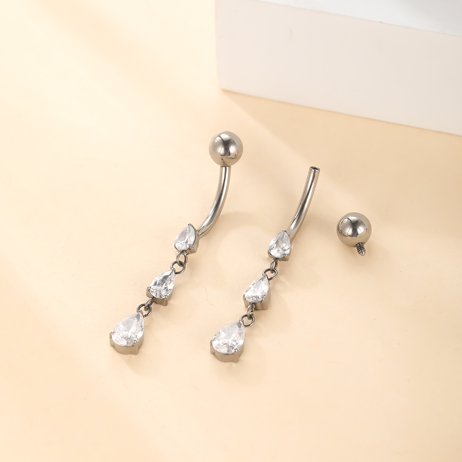 1/5 шт. титан 14 г висячие CZ  – обзор и цена Belly Bar Titanium