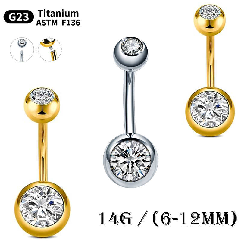 10 шт./лот G23 титановые серьг – обзор и цена Belly Bar Titanium