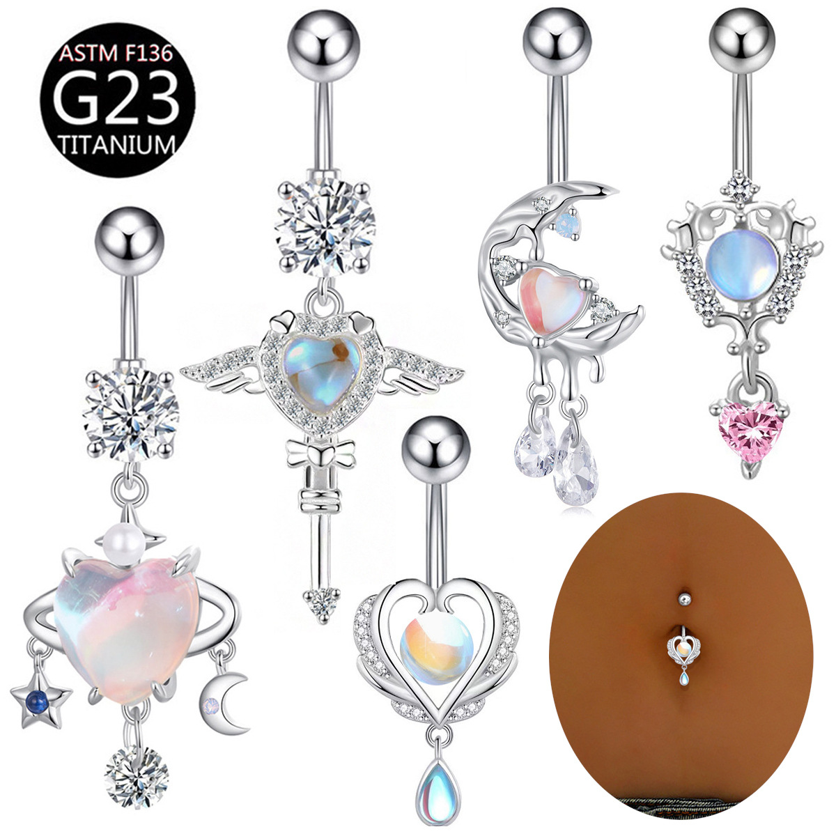 Титановые кольца для пирсинга  – обзор и цена Belly Bar Titanium
