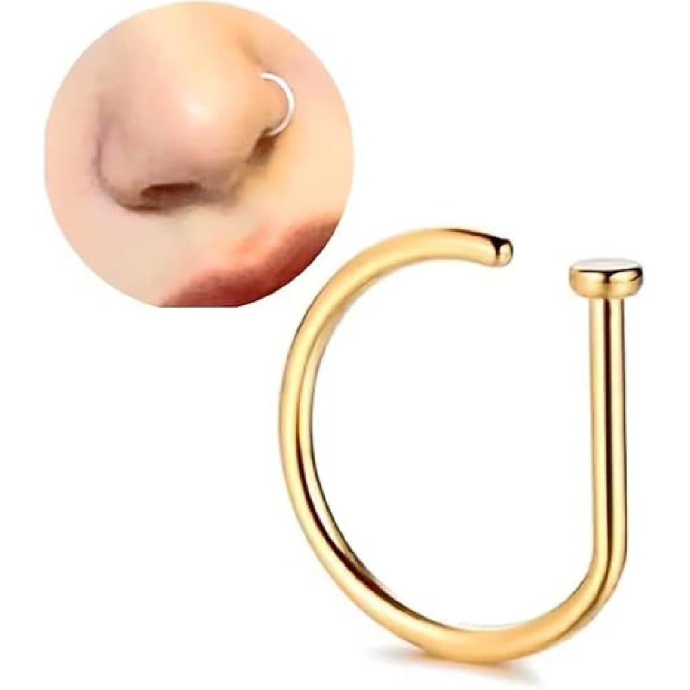 Набор из 4-х D-образных колец  – обзор и цена Body Jewelry Nose Studs