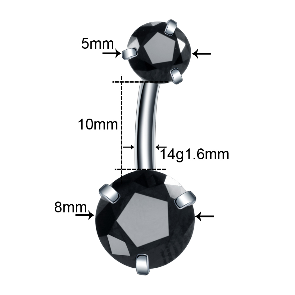10 шт., серьги из нержавеющей  – обзор и цена Belly Bar Titanium