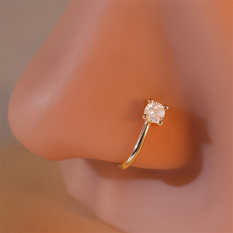 Цельный круглый циркон, неперф – обзор и цена Body Jewelry Nose Studs