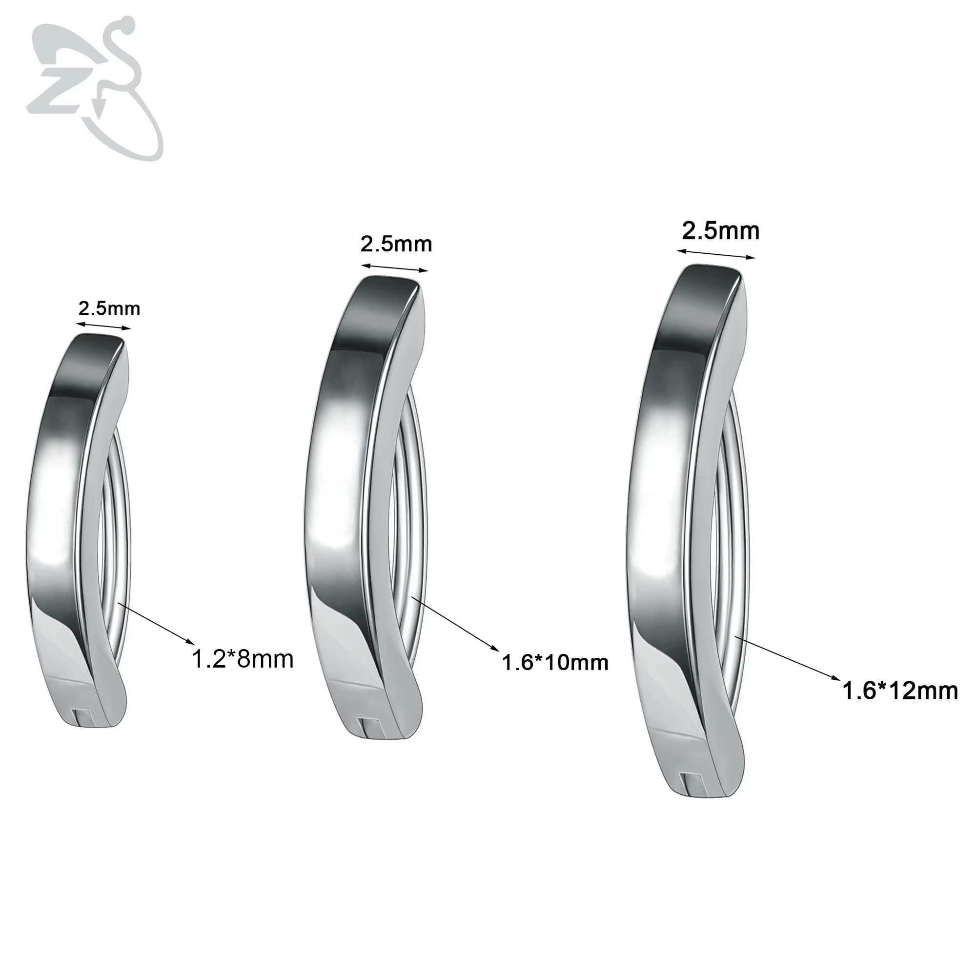ZS 1 шт. 14 г/16 г кольцо-клик – обзор и цена Zs Body Jewelry