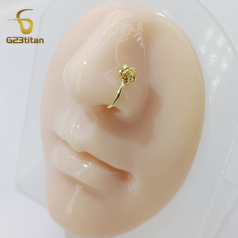 1 шт. Золотистый U-образный кл – обзор и цена Body Jewelry Nose Studs