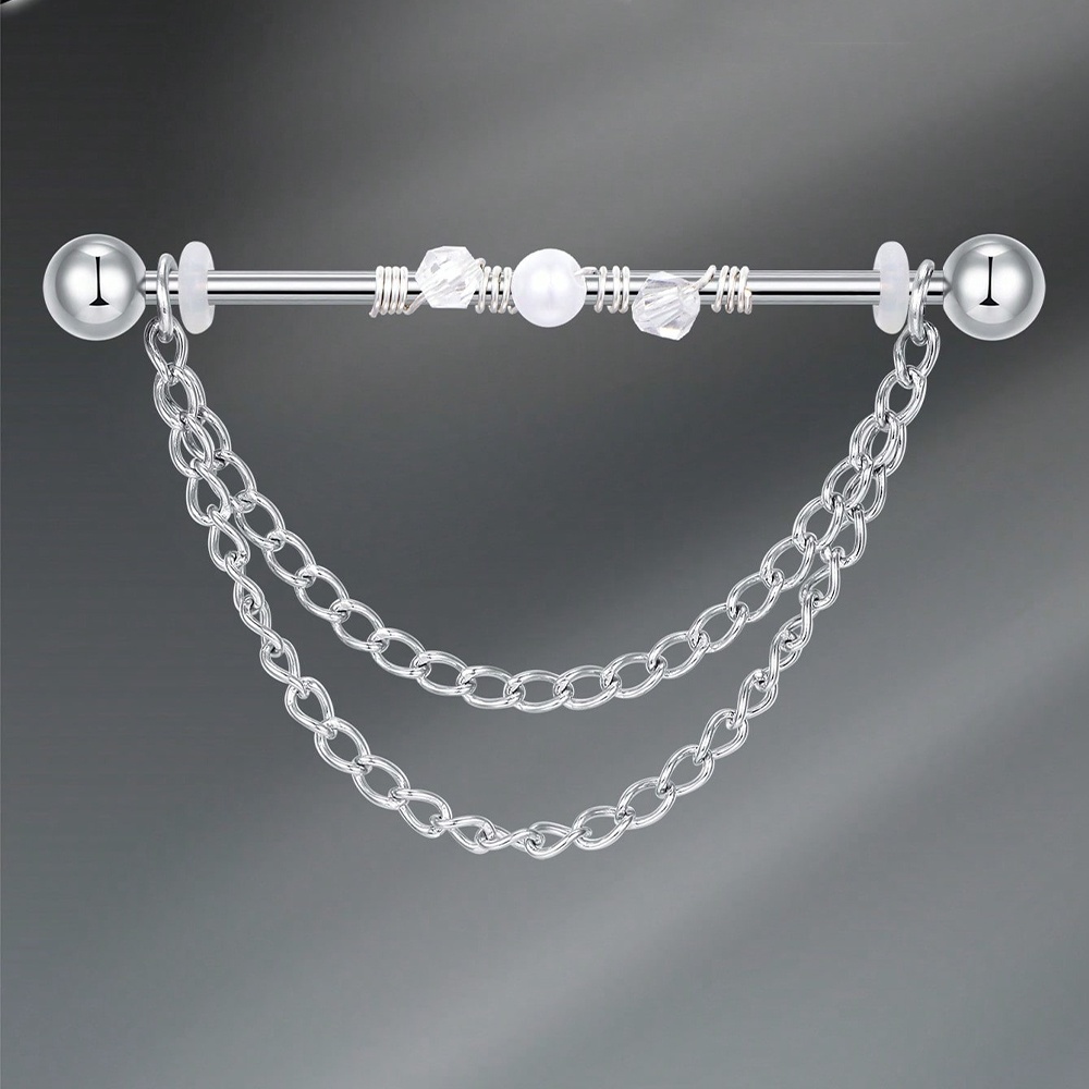 Промышленный пирсинг-штангет 1 – обзор и цена Body Jewelry Barbell