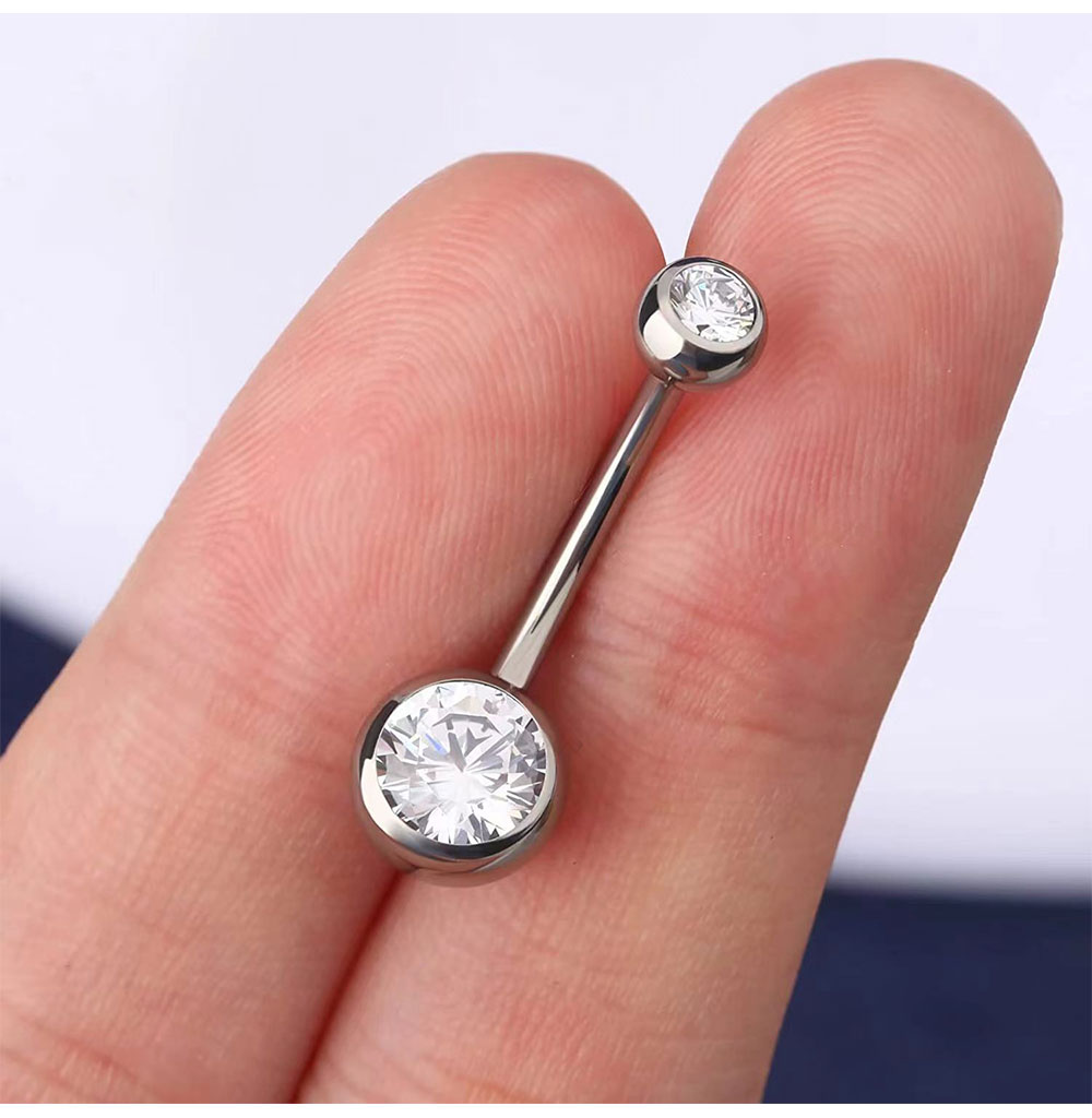 Кольца для пупка с двойным дра – обзор и цена Belly Bar Titanium